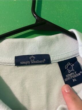 Simply Southern Light Mint polo men’s size xl